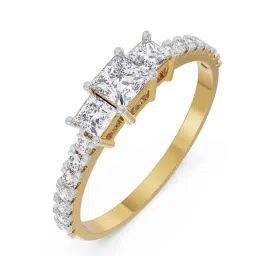 EMORI 14k Yellow Gold Lab Grown Diamond Classic Ring for Women image 2