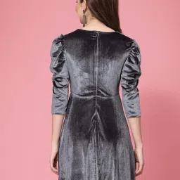 KASSUALLY Grey A-Line Dress image 2