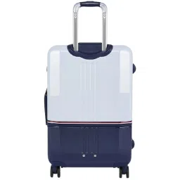 TOMMY HILFIGER Twins Pro White & Navy 8 Wheels Medium Hard Cabin Trolley Bag image 2