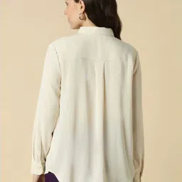 Allen Solly Beige Regular Fit Shirt image 2