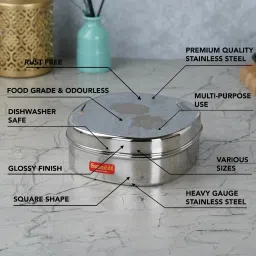 Sumeet Silver Stainless Steel 2 Piece Container image 2