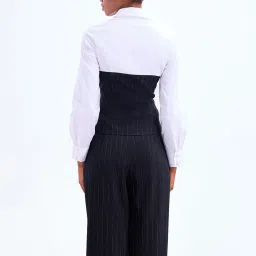 Cover Story Black & White Striped Shirt image 2