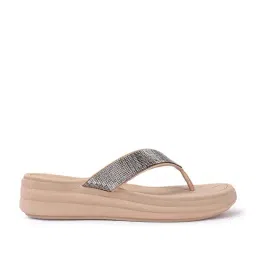 Carlton London Women's Beige Casual Sandals image 3
