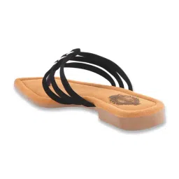 Shoetopia Women's Black Thong Sandals image 4