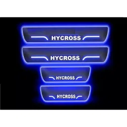 SCA Black Beauty Car Footstep/Door Sill Scuff Plate with Blue Color LED Light for Toyota Hycross All Model (Set of 4 Pcs)-picture-25