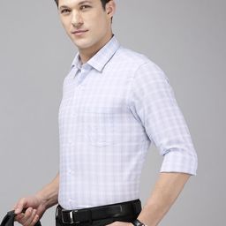 Arrow Manhattan Slim Fit Checked Pure Cotton Formal Shirt-picture-11