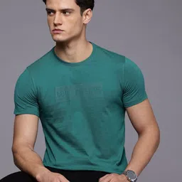 Louis Philippe Jeans Slim Fit Brand Logo Applique Pure Cotton T-shirt-picture-57