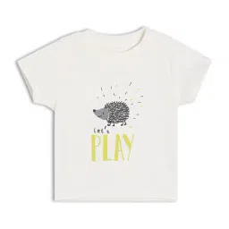 Miniklub Boys Beige Knit Printed Regular Fit T-Shirt-image-71