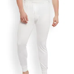 mack jonney VIAL JONNEY Men White Solid Thermal Bottoms thermal_lowerAcro_001-picture-38