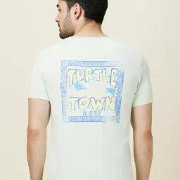 Being Human Green Cotton Regular Fit Printed T-Shirt image 2