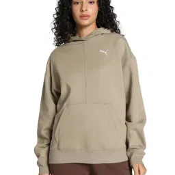 Puma Beige Cotton Solid Hoodie-picture-34