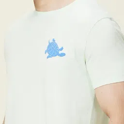 Being Human Green Cotton Regular Fit Printed T-Shirt image 4