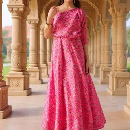 SZN Women Floral Printed Flared Ethnic Dress-picture-20