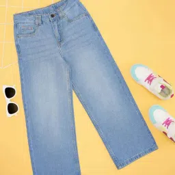 Pantaloons Junior Girls Set Sail Cotton Solid Jeans-picture-27