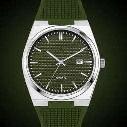 SWADESI STUFF Men Dial & Straps Analogue Watch AKASH SILICON GREEN-picture-39