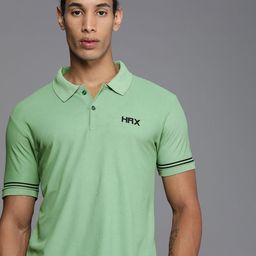 HRX by Hrithik Roshan Men Brand Logo Printed Polo Collar Rapid-Dry T-shirt-picture-4