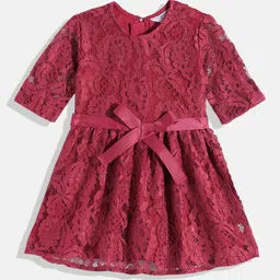 U.S. Polo Assn. Kids Girls Self Design Fit & Flare Dress-picture-49