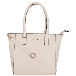 Elle Beige Solid Handbag-picture-30