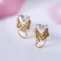 Mia by Tanishq 14KT Gold Diamond Studded Earrings-1.33gm-picture-15