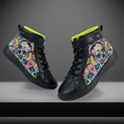 KazarMax Skull Printed Sneakers -Black-picture-11