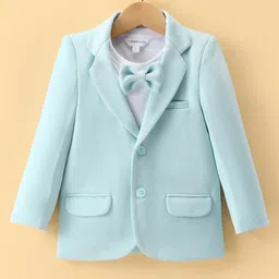 Mark & Mia Full Sleeves Blazer & T-Shirt  with Attached Bow Detailing - Blue image 1