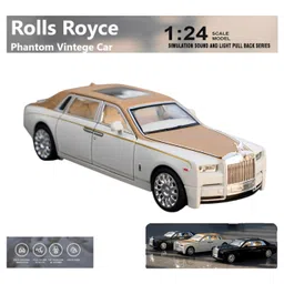 ADKD 1:24 Scale Die Cast Rolls Royce Phantom Car Model Metal Car with Openable Doors & Pull Back with Sound and Light - (Colour May Vary/ Random Color)-image-5