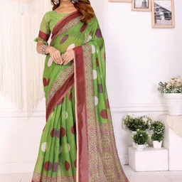 Moda Rapido Zari Linen Blend Saree-picture-19