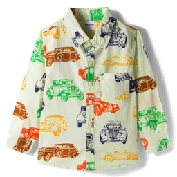Babyoye 100% Poplin Woven Full Sleeves Shirt With Vehicle Print - Light Green image 2