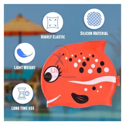UDKI Fish Design Swimming Cap for Kids Durable, Comfortable, and Ideal for Boosting Swimming Skills & Confidence in The Water (24) image 2