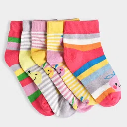 Mi Arcus Pack Of 5 Fruits Printed Socks - Multi Colour image 3