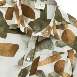 JusCubs Cotton Woven Half Sleeves Abstract Printed Shirt - Multi Colour image 4