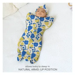 Cocoon Care Bamboo Arms Up Swaddle Pod For Babies 1-3M Yellow image 3