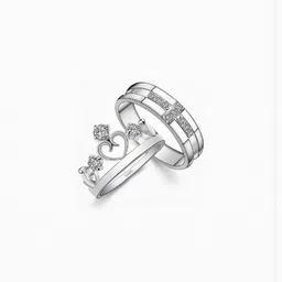 J.S ENTERPRISES Unisex Set Of 2 Stainless Steel Finger Rings-picture-26