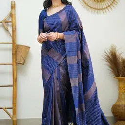 VILLE FASHION Women Woven Design Zari Art Silk Kanjeevaram Saree-picture-33