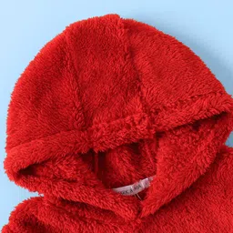 Mark & Mia Full Sleeves Winter Wear Suit with Sling & Love Text Embroidery - Red image 5