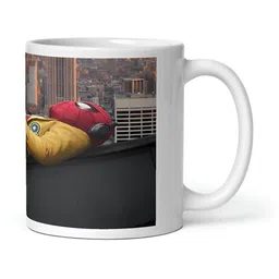 Mr UVD White & Blue Printed Ceramic Glossy Mugs 350 ml image 5