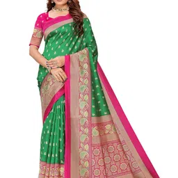 KANOODA Woven Design Mysore Silk Saree-image-98