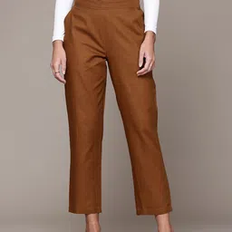 Popnetic Women Tapered Fit High-Rise Trousers-image-34