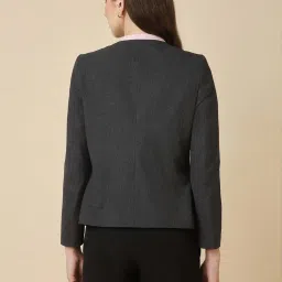 Allen Solly Black Self Pattern Blazer image 2
