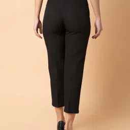 showoffff SHOWOFF Black Mid Rise Formal Trousers image 2