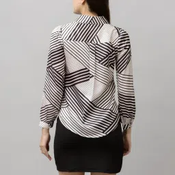 PURYS White & Black Printed Shirt image 2
