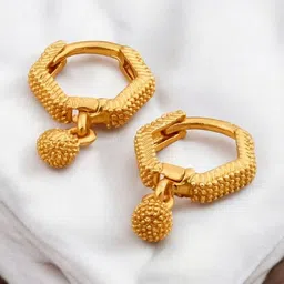 SHREE KRISHNA SHOPPING Unisex Gold-Plated Brass Earrings-picture-20