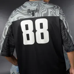 The Souled Store Black Polyester Graphic Relaxed Fit Sports T-Shirt image 2