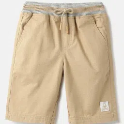 United Colors of Benetton Boys Beige Cotton Solid Shorts-picture-18