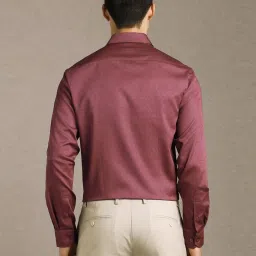 Louis Philippe Maroon Regular Fit Printed Shirt image 2