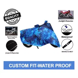 Auto Pearl Waterproof Two Wheeler Cover For Suzuki Burgman Street (Blue) image 2