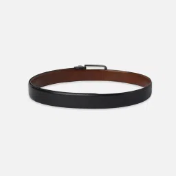 Van Heusen Black & Brown Textured Leather Reversible Formal Belt image 2