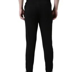 Force NXT Black Cotton Regular Fit Sports Trackpants image 2