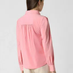 Van Heusen Pink Regular Fit Formal Shirt image 2