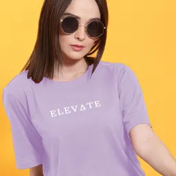 Rigo Women Typography Printed Drop-Shoulder Sleeves T-shirt-picture-38